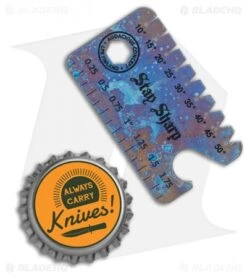 Audacious Titanium Dog Tag Tool Anglefinder V3 - Thunder Sky -Bladehq Store Audacious Titanium Dog Tag Tool Anglefinder V3 Thunder Sky AC DT3 TIT SKY BHQ 113047 LS Bottlecap