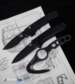 Benchmade 5750BK Mini Presidio II Automatic Knife (3.2" Black) -Bladehq Store Benchmade 10 BLK Rescue Hook Safety Cutter Black Molded Sheath BHQ 51404 kp plans web