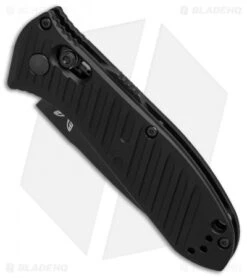 Benchmade 5750SBK Mini Presidio II Automatic Knife (3.2" Black Serr) -Bladehq Store Benchmade 5750 SBK Mini Presidio II black serr BHQ 78772 er spine