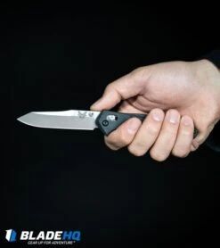 Benchmade 940 Osborne AXIS Lock Knife Green (3.4" Black) 940BK -Bladehq Store Benchmade 940 2 Osborne AXIS Lock Knife Black G 10 Satin 940 2 BHQ 36208 in hand web 2