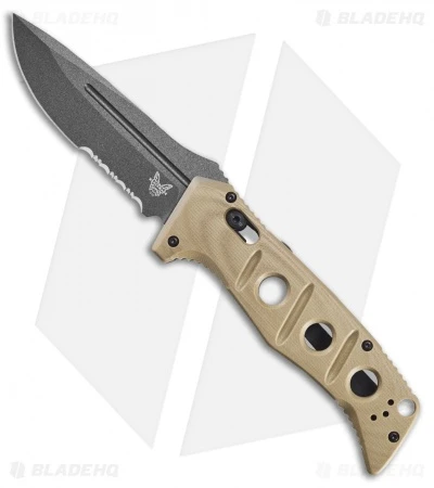 Benchmade Adamas Automatic Knife Desert Tan G-10 (3.8" Gray Serr) 2750SGY-3 1 Benchmade Adamas Automatic Knife Desert Tan G-10 (3.8" Gray Serr) 2750SGY-3