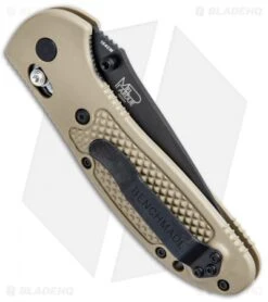 Benchmade American Sniper Griptilian AXIS Lock Knife Sand (3.45" Black) -Bladehq Store Benchmade American Sniper Griptilian AXIS Lock Sand Black 551BKSN AS BHQ 75450 jr side