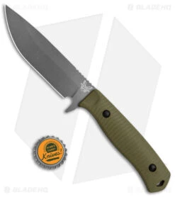 Benchmade Anonimus Fixed Blade Knife OD Green G-10 (5" Gray) 539GY -Bladehq Store Benchmade Anonimus Fixed Blade OD Green G 10 Gray BHQ 137233 jr bottlecap