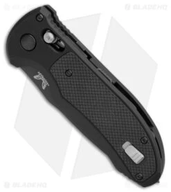 Benchmade Triage Automatic Knife Black (3.35" Black Serr) 9160SBK -Bladehq Store Benchmade Auto Triage Auto Black Black Serr BHQ 20033 jr spine