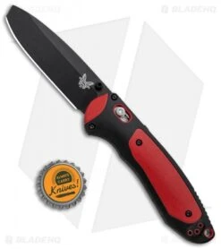 Benchmade 591BK Boost AXIS-Assist Knife Black/Red (3.43" Black) -Bladehq Store Benchmade Boost AXIS Assist Black Red Black 591BK BHQ 97057 jr bottlecap