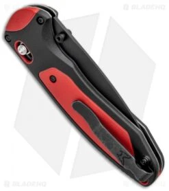 Benchmade 591BK Boost AXIS-Assist Knife Black/Red (3.43" Black) -Bladehq Store Benchmade Boost AXIS Assist Black Red Black 591BK BHQ 97057 jr side