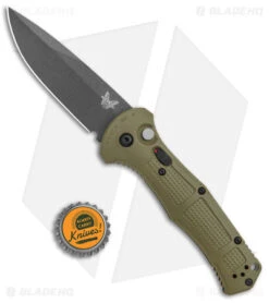 Benchmade Claymore Automatic Knife OD Green Grivory (3.6" Black) 9070BK-1 -Bladehq Store Benchmade Claymore Auto OD Green Grivory Black 9070BK 1 BHQ 137240 jr bottlecap