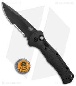 Benchmade Claymore Automatic Knife Black Grivory (3.6" Black Serr) 9070SBK 7 Benchmade Claymore Automatic Knife Black Grivory (3.6" Black Serr) 9070SBK -Bladehq Store Benchmade Claymore Auto Ranger Black Grivory Black Serr 9070SBK 1 BHQ 118570 jr bottlecap