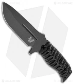 Benchmade Fixed Adamas Fixed Blade Knife Black (4.2" Black) 375BK-1 -Bladehq Store Benchmade Fixed Adamas Black Paracord Black BHQ 118579 jr