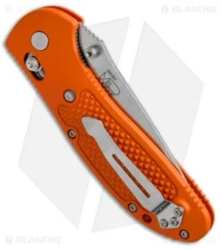 Benchmade Griptilian AXIS Lock Knife Orange (3.45" Satin Serr) 551SH2O -Bladehq Store Benchmade Griptilian Axis Orange Serr 551SH2O BHQ 4236 jr side