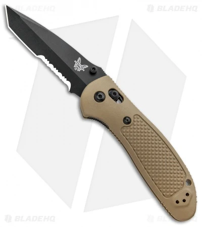 Benchmade Griptilian Tanto AXIS Lock Knife Sand (3.45" Black Serr) 553SBKSN-S30V 1 Benchmade Griptilian Tanto AXIS Lock Knife Sand (3.45" Black Serr) 553SBKSN-S30V