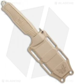 Benchmade H2O Fixed Blade Dive Knife Tan Santoprene (3.5" Tan Serr) 7 Benchmade H2O Fixed Blade Dive Knife Tan Santoprene (3.5" Tan Serr) -Bladehq Store Benchmade H20 Fixed Blade Dive Tan 112SSN Tan Coated Serr BHQ 123893 jr sheath