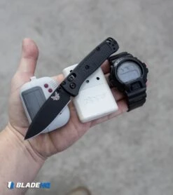 Benchmade Mini Bugout AXIS Lock Knife Black CF-Elite (2.8" Black) 533BK-2 -Bladehq Store Benchmade Mini Bugout AXIS Lock Knife Black Black 533BK 2 BHQ 118554 kp in hand web