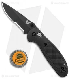 Benchmade Mini Griptilian AXIS Lock Knife Black (2.91" Black Serr) 556SBK-S30V 7 Benchmade Mini Griptilian AXIS Lock Knife Black (2.91" Black Serr) 556SBK-S30V -Bladehq Store Benchmade Mini Griptilian AXIS Lock Black Black Serr 556SBK S30V BHQ 1417 jr bottlecap