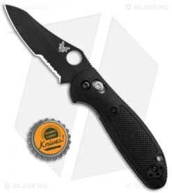 Benchmade Mini Griptilian Axis Lock Knife Black (2.91" Black Serr S30V) 555SBK 7 Benchmade Mini Griptilian Axis Lock Knife Black (2.91" Black Serr S30V) 555SBK -Bladehq Store Benchmade Mini Griptilian Axis Lock Black Black Serr 555SBK BHQ 92865 jr bottlecap