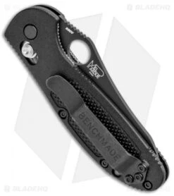 Benchmade Mini Griptilian Axis Lock Knife Black (2.91" Black Serr S30V) 555SBK 6 Benchmade Mini Griptilian Axis Lock Knife Black (2.91" Black Serr S30V) 555SBK -Bladehq Store Benchmade Mini Griptilian Axis Lock Black Black Serr 555SBK BHQ 92865 jr side