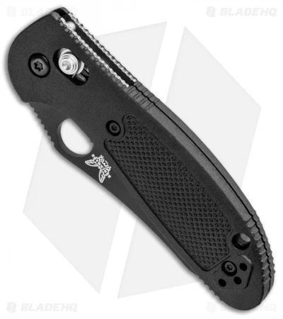 Benchmade Mini Griptilian Axis Lock Knife Black (2.91" Black Serr S30V) 555SBK 2 Benchmade Mini Griptilian Axis Lock Knife Black (2.91" Black Serr S30V) 555SBK - Image 2