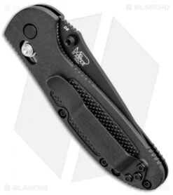 Benchmade Mini Griptilian AXIS Lock Knife Black (2.91" Black) D2 -Bladehq Store Benchmade Mini Griptilian Manual Axis Lock D2 Black Black 556BKD2 BHQ 98823 jr side