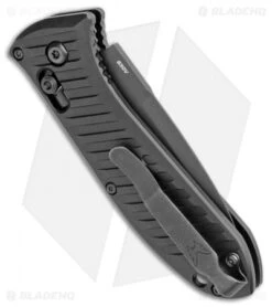 Benchmade 5750BK Mini Presidio II Automatic Knife (3.2" Black) -Bladehq Store Benchmade Mini Presidio II Auto Black 5750BK BHQ 108953 jr side