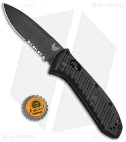 Benchmade 5700SBK Auto Presidio II Automatic Knife (3.7" Black Serr) -Bladehq Store Benchmade Presidio II AXIS Black Serr Auto 5700SBK BHQ 51642 jr bottlecap 2