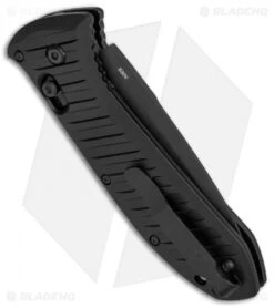 Benchmade 5700SBK Auto Presidio II Automatic Knife (3.7" Black Serr) -Bladehq Store Benchmade Presidio II AXIS Black Serr Auto 5700SBK BHQ 51642 jr side