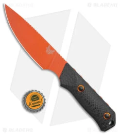 Benchmade Raghorn Hunting Fixed Blade Knife Carbon Fiber (4" Orange) 15600OR -Bladehq Store Benchmade Raghorn Hunting Fixed Blade CF Orange BHQ 137229 jr bottlecap
