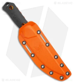 Benchmade Raghorn Hunting Fixed Blade Knife Carbon Fiber (4" Orange) 15600OR -Bladehq Store Benchmade Raghorn Hunting Fixed Blade CF Orange BHQ 137229 jr sheath 3