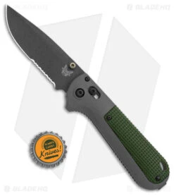 Benchmade Redoubt AXIS Lock Knife Green/Gray Grivory (3.6" Cerakote Serr) 430SBK 7 Benchmade Redoubt AXIS Lock Knife Green/Gray Grivory (3.6" Cerakote Serr) 430SBK -Bladehq Store Benchmade Redoubt AXIS Lock Green Gray Grivory Cerakote Serr BHQ 137276 jr bottlecap