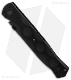 Benchmade SOCP Liner Lock Knife Black G-10 (4.47" Black Serr) 390SBK -Bladehq Store Benchmade SOCP Black G10 Black Serr BHQ 87889 er spine