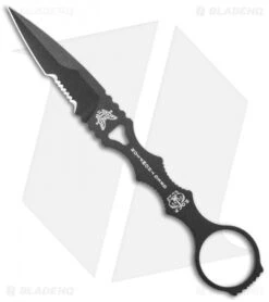 Benchmade SOCP Knife W/ Trainer Blade 178SBK-COMBO Black Sheath (3.22" Serr) -Bladehq Store Benchmade SOCP Knife Trainer Black Sheath Serr 178SBK COMBO BHQ 19609 jr knife