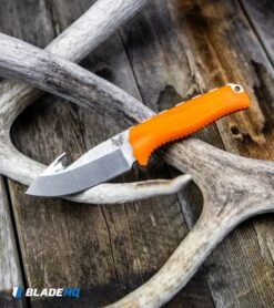 Benchmade Steep Country Knife W/ Gut Hook Orange (3.5" Stonewash) 15009-ORG -Bladehq Store Benchmade Steep Country Knife w Gut Hook Orange Stonewash 15009 ORG BHQ 24208 kp antlers web