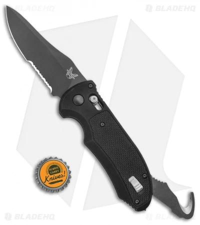 Benchmade Triage AXIS Lock Automatic Knife (3.58" Black Serr) 9170SBK 5 Benchmade Triage AXIS Lock Automatic Knife (3.58" Black Serr) 9170SBK - Image 5