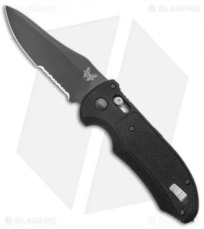 Benchmade Triage AXIS Lock Automatic Knife (3.58" Black Serr) 9170SBK 2 Benchmade Triage AXIS Lock Automatic Knife (3.58" Black Serr) 9170SBK - Image 2