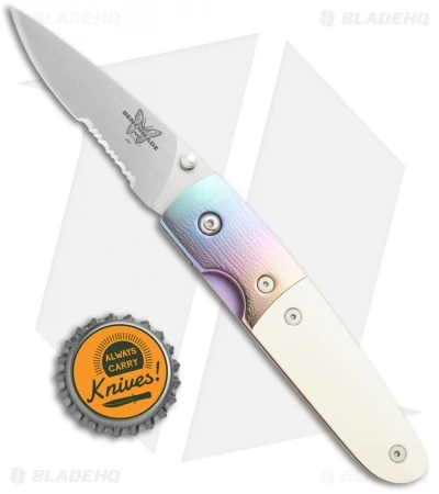 Vintage Benchmade Mel Pardue 850S Liner Lock Knife (2.8" Satin Serr) 4 Vintage Benchmade Mel Pardue 850S Liner Lock Knife (2.8" Satin Serr) - Image 4