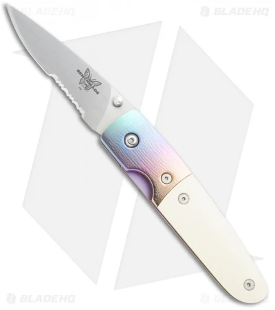 Vintage Benchmade Mel Pardue 850S Liner Lock Knife (2.8" Satin Serr) 1 Vintage Benchmade Mel Pardue 850S Liner Lock Knife (2.8" Satin Serr)