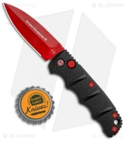 Boker Black Widow Mini Kalashnikov Automatic Knife Dagger (2.5" Red D2) -Bladehq Store Boker Black Widow Mini Kalashnikov Auto Dagger Red 01KALS57NSOI BHQ 96966 jr bottlecap update