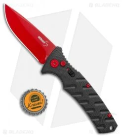 Boker Black Widow Strike Drop Point Automatic Knife Black (3.25" Red D2) 9 Boker Black Widow Strike Drop Point Automatic Knife Black (3.25" Red D2) -Bladehq Store Boker Black Widow Strike Drop DP Black Red 01BO434NSOI BHQ 97030 jr bottlecap