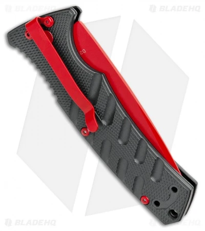 Boker Black Widow Strike Drop Point Automatic Knife Black (3.25" Red D2) 3 Boker Black Widow Strike Drop Point Automatic Knife Black (3.25" Red D2) - Image 3