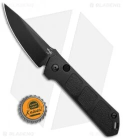 Boker Burnley Kihon Drop Point Automatic Knife (3.25" Black) -Bladehq Store Boker Burnley Kihon DP Auto Black BHQ 101390 jr bottlecap 2