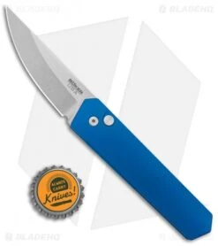 Boker Burnley Kwaiken Compact Automatic Knife Blue (3" Stonewash) Pro-Tech -Bladehq Store Boker Burnley Kwaiken Compact Auto Blue SW 01BO213SOI BHQ 124594 jr bottlecap