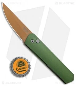 Boker Burnley Kwaiken Compact Automatic Knife OD Green (3" Copper) Pro-Tech -Bladehq Store Boker Burnley Kwaiken Compact Auto Desert Warrior OD Green Copper BHQ 94102 jr bottlecap