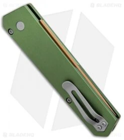 Boker Burnley Kwaiken Compact Automatic Knife OD Green (3" Copper) Pro-Tech -Bladehq Store Boker Burnley Kwaiken Compact Auto Desert Warrior OD Green Copper BHQ 94102 jr side