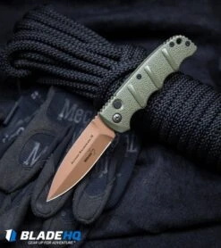 Boker Desert Warrior Kalashnikov Dagger Automatic Knife OD Green (3.3" D2) -Bladehq Store Boker Desert Warrior Kalashnikov Dagger Automatic Knife OD Green Copper BHQ30436 kp rope web