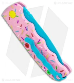 Boker Mini Dessert Warrior Kalashnikov Dagger Automatic Knife (2.5" Blue) Donut -Bladehq Store Boker Desert Warrior Mini Kalashnikov Dagger Auto Blue Donut BHQ 113886 jr side