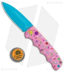 Boker Dessert Warrior Kalashnikov Dagger Automatic Knife (3.25" Blue) Donut -Bladehq Store Boker Dessert Warrior Kalashnikov Dagger Auto Donut Blue 01KALS72NSOI BHQ 108010 jr bottlecap