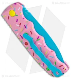 Boker Dessert Warrior Kalashnikov Dagger Automatic Knife (3.25" Blue) Donut -Bladehq Store Boker Dessert Warrior Kalashnikov Dagger Auto Donut Blue 01KALS72NSOI BHQ 108010 jr side