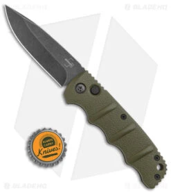 Boker Kalashnikov Drop Point Automatic Knife OD Green (3.25" Smokewash) -Bladehq Store Boker Kalashnikov Auto OD Green D2 Smokewash BHQ 144761 jr bottlecap