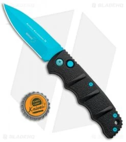Boker Blue Scorpion Kalashnikov Dagger Automatic Knife (3.25" Electric Blue D2) 10 Boker Blue Scorpion Kalashnikov Dagger Automatic Knife (3.25" Electric Blue D2) -Bladehq Store Boker Kalashnikov Black Widow Blue jr bottlecap
