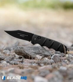 Boker Kalashnikov Bowie Automatic Knife Black (3.25" Black D2) -Bladehq Store Boker Kalashnikov Bowie Auto Black Black 01KALS76BN BHQ 17111 jr lifestyle