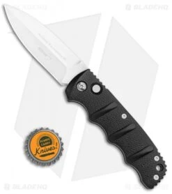 Boker Kalashnikov Dagger Automatic Knife Black (3.25" Satin D2) -Bladehq Store Boker Kalashnikov Dagger Black Satin BHQ 9485 or BHQ 110509 jr bottlecap